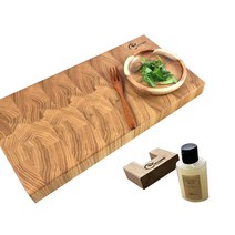 우드리아 이플 엔드그레인 나무 도마+거치대+컨디셔너60ml