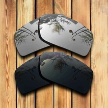 편광 Stealth 블랙 & 은색 교체품 렌즈 for-오클리 Tincan 선글라스