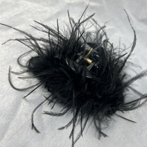 가을 겨울 빈티지 엣지 헤어밴드 타조털 깃털 머리띠XT