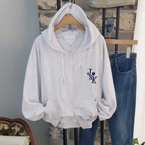 상상그이상 여성용 국내제작 JSK 후드집업 고급자수 영문 레터링 구김없는 부드러운 소재 편안한 데일리 후드티셔츠 오래 가성비 좋은 입기좋은 편안한 집업자켓