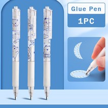 공예 키트 diy 단단한 접착제 스틱 펜 모양 캔디 컬러 빠른 건조 고점도 학생 문구 DIY 손 작업 스크랩북, [01] 1pc Glue Pen