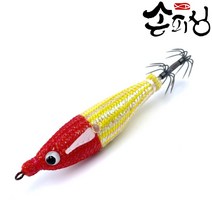 카본 리얼 플래쉬 드롭퍼 한치 에기 채비 갑오징어 쭈꾸미 애기, 레드골드