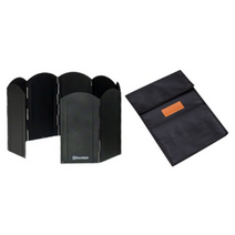 다니고 캠핑 분체도장 8단 접이식 버너 바람막이 B125 소형 + 전용 파우치, 4개, 블랙