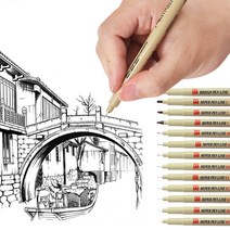 만화 그리기 스케치 마커 펜 아트 드로잉 일러스트 캘리그라피 펜, G 0.45mm
