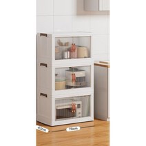 리빙 소품 박스 접이식 인형 수납 투명 정리함 다용도 플라스틱 옷 보관, j