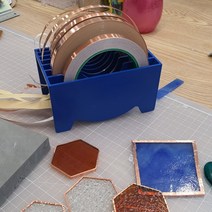 MARKET.MR_ 전도성 동테이프 25mm 전도성테이프 동박테이프 동테잎 구리테이프 동테이프, 1개