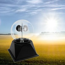 라돈측정기 라돈검사기 방사능측정기 Crookes Radiometer 손으로 만든 태양 광 발전 유리 풍차 4 회전 베인, 한개옵션0