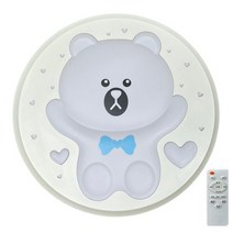 아이방조명 아기방조명 키즈방등 공부방등 아이방꾸미기 원형, 아기곰 키즈방등75W  블루
