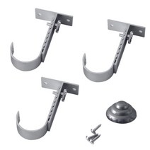 철 조절 브라켓 세트 소형 길이 100mm x 내경 35mm, 실버, 1세트