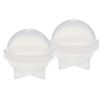 수지 주조 공예에 대 한 2 조각 60mm 구형 공 모양 실리콘 몰드 금형, 화이트