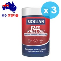 바이오글란 레드 크릴오일 1000mg 60캡슐 2개 호주코알라몰, 60정, 3개