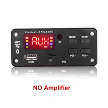 노래 뮤직 음악 MP3 플레이어 12v 50w mp3 디코더 보드 컬러 스크린 블루투스 5.0 앰프 tf 라디오 usb 녹음 모듈 자동차 오디오 diy 스피커, NO Amplifier