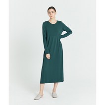 세컨스킨 NAWFD5004 부드럽고 편한 이지웨어 도톰한 루즈핏 롱슬리브 모달 롱원피스