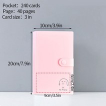 인생네컷앨범 초음파앨범 성장앨범 본식사진 웨딩포토북 64/80 포켓 사진 앨범 3 인치 투명 포토 카드 홀더 인스탁스 미니 스토리지 책 명함 수집, [06] 4in  (80 pockets)