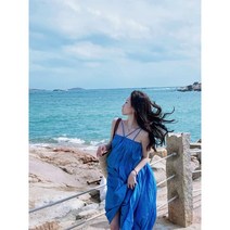나트랑 여행 룩 민소매 나시 원피스 휴가룩 다낭 바다 비치 롱원피스 괌 몰디브 신혼