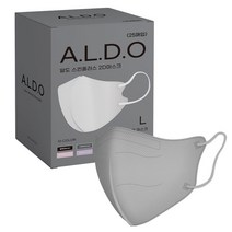 알도 ALDO 사은품증정 새부리형 어른용 대형 여름용 컬러마스크 25매, 연그레이 대형 스킨핏 25매