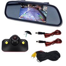 리어모니터 5 인치 TFT LCD HD800 * 480 화면 자동차 모니터 미러 2 비디오 입력 후방 카메라 옵션, Monitor with cam03