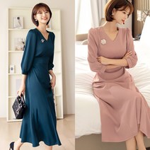 시크라인 아말피 실키 볼륨 롱 드레스 CLMC-O-49