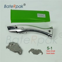 콘크리트홈파기 커팅기 벽절단BateRpak 돌고래 모양 PVC 바닥 커터 칼 아연 알루미늄 합금 핸들 롤 카펫 1, 01 Small hook blade-1
