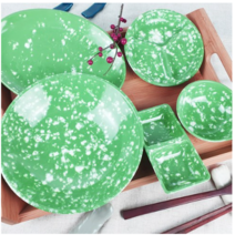 레트로 추억의 분식그릇 짜장세트, 4세트, 식기 5종