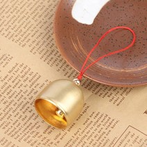 차임벨 무선초인종 도어 차인 챠임 벨 금속 구리 벨 장식 펜던트 도어 1 개 DIY 공예 바람 종소리 홈 문, 01 Red