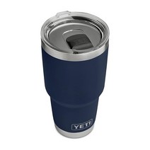YETI Rambler 887.2ml(30온스) 텀블러 스테인리스 스틸 MagSlider 뚜껑으로 진공 단열 레스큐 레드, Navy