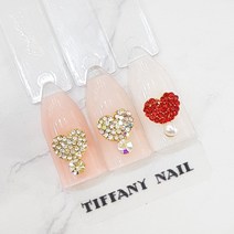 티파니네일 러블리 하트 파츠, 1개, 클리어