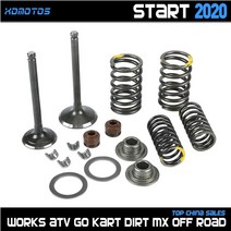 오토바이 흡기 배기 밸브 comp 스프링 코터 씰 assy for lifan lf125 140 150cc 수평 엔진 먼지 핏 자전거 atv, 1 세트