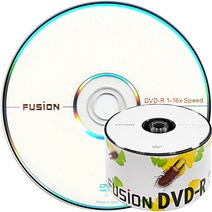 [퓨전dvd-r] 퓨전 16배속 4.7GB DVD-R 데이터용 50장 케이크박스 포장/공DVD