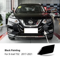 자동차 견인 고리자동차 Ront 범퍼 견인 후크 아이 커버 캡 닛산 Xtrail X 트레일 T32 히치 하우징 수신기, 07 Black