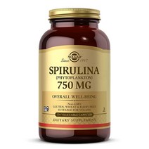 Solgar 솔가 스피루리나 750mg 식물성 캡슐 250정, 1개