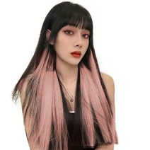 가발위드 단색 컬러피스 스트레이트 붙임머리 5.5cm(4개 1세트) 상품, 04.베이지핑크, 4개