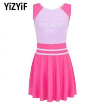 Tennis Sports Dress Sportswear Girls Kids Badminton 드레스 Sleeveless Sport Skirt Workout Beach 테니스 원피스