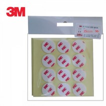 3M 1T 스폰지 PE 발포지 양면 테이프 원형 동전 25mm 대용량