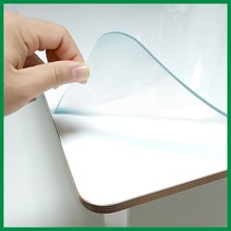 블루몬스터 맞춤 투명 유리대용 식탁매트 책상 데스크 매트 2mm, 사각, 110cm x 130cm (라운딩가능)