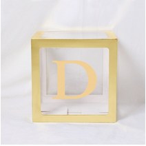 1pc 골드 실버 색상 생일 축하 케이크 토퍼 베이비 샤워 희'자 상자 파티 장식 용품, 05 D_01 25x25x25cm