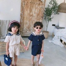 아짱 키즈남녀공용 아이네비여름상하세트(여름신상상하세트)