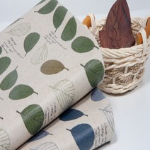 대폭 린넨 잎 사귀 라미네이트 방수 원단, 그린