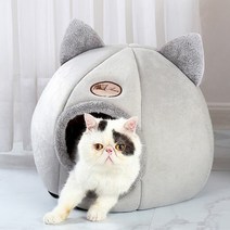 강아지산소방 접이식 및 이동식 고양이 침대 자체 온난화 고양이 개 집, l