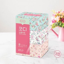 코디 뉴플라워 PTF03171N 2겹 250매 미용티슈 각티슈 (3개입), 4팩 (12개입)