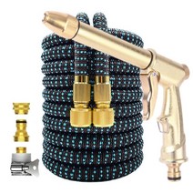 에어릴 에어선 에어호스릴 원터치피팅 고압 연결 정원 물 호스 확장 더블 금속 커넥터 고압 pvc 릴 매직 워터 파이프 정원 농장 세차, 12, 1-125피트