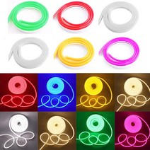 지아이비 LED 네온플렉스 줄조명 아트네온 간판 및 간접 조명 12V 5M, 5M LED 네온플렉스 8(W)X16(H)mm, 블루