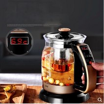 건강 냄비 자동 일정한 온도 두꺼운 유리 다기능 전기 주전자 프라이팬 티 메이커 수프, 02 Golden