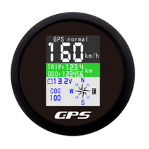 85mm 6 in 1 다기능 디지털 게이지 gps 연료 레벨 수온 오일 압력 0 10bar (자동차 보트 타코 미터 경보 포함), 10억분의 6