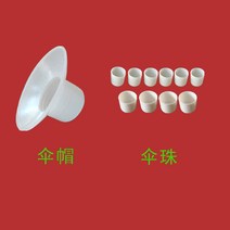 모자우산 머리에쓰는 파라솔 우산 모자 부품 대전 야외 노점상 연결 라지 네모 상 하 액세서리, 12 화이트/낙뢰방지캡+우산구슬