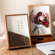 Dozeve 심플한 입체중공액자 드라이플라워 식물표본 핸드메이드 DIY액자 진열대 직사각형 액자 표구, 5CM 중공 화이트