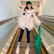 도오빠 로디모링 아동 뽀글이 후드 집업 털 자켓 따뜻한 오버핏 아우터 가을 겨울 여아 키즈 주니어 어린이