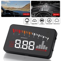 1pc 0-400KM 자동 자동차 HUD 헤드 업 디스플레이 OBD2 LED 디지털 속도계 과속 경고 반사판 DC 9-16V 도구 액세서리