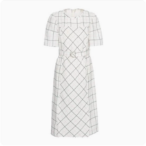 SI 여성 린넨 체크 벨티드 원피스 SEOAE2527