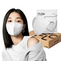 플로우 쉴드 KF94 새부리형 마스크 L 대형, 스노우 화이트, 50매